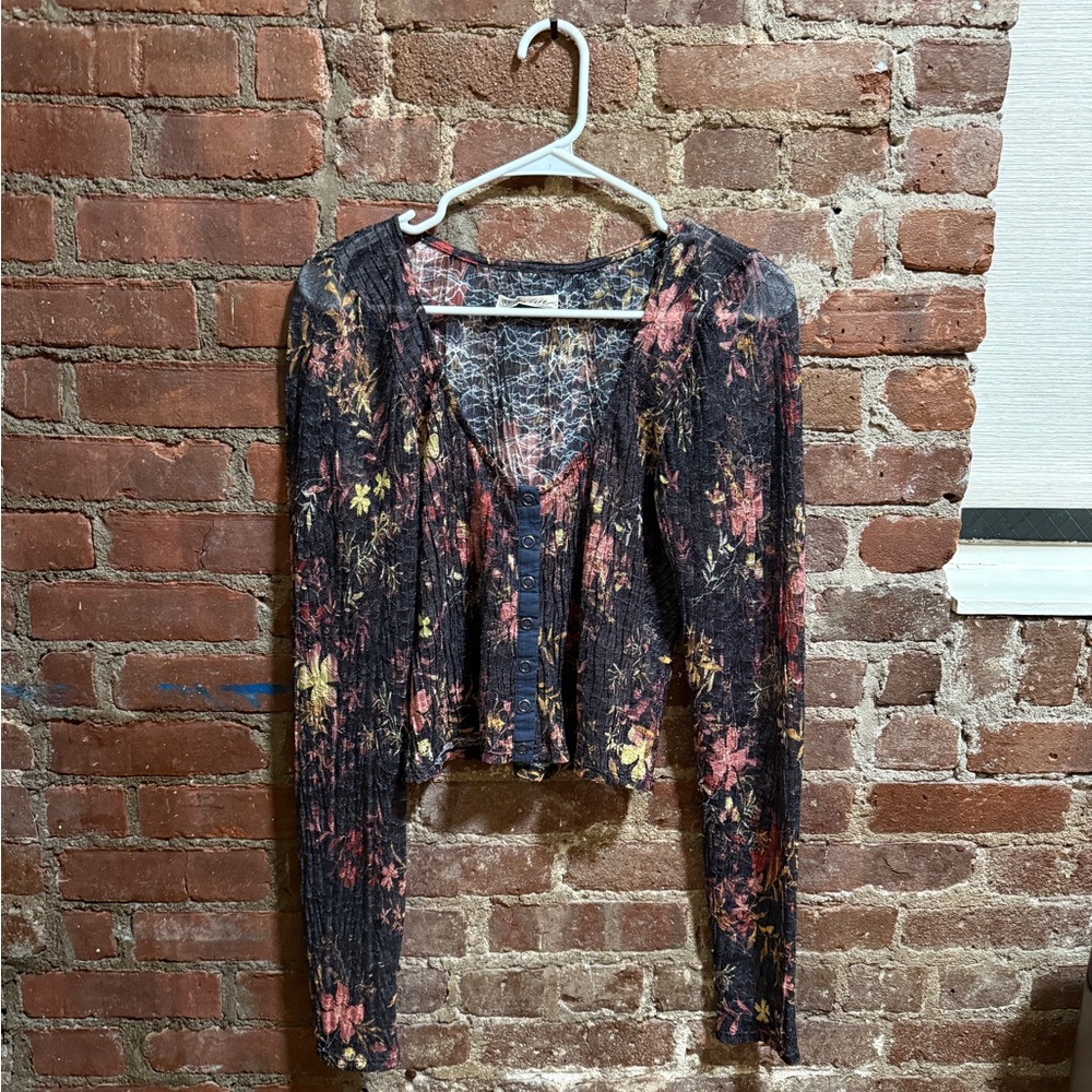 Free people floral long sleeve